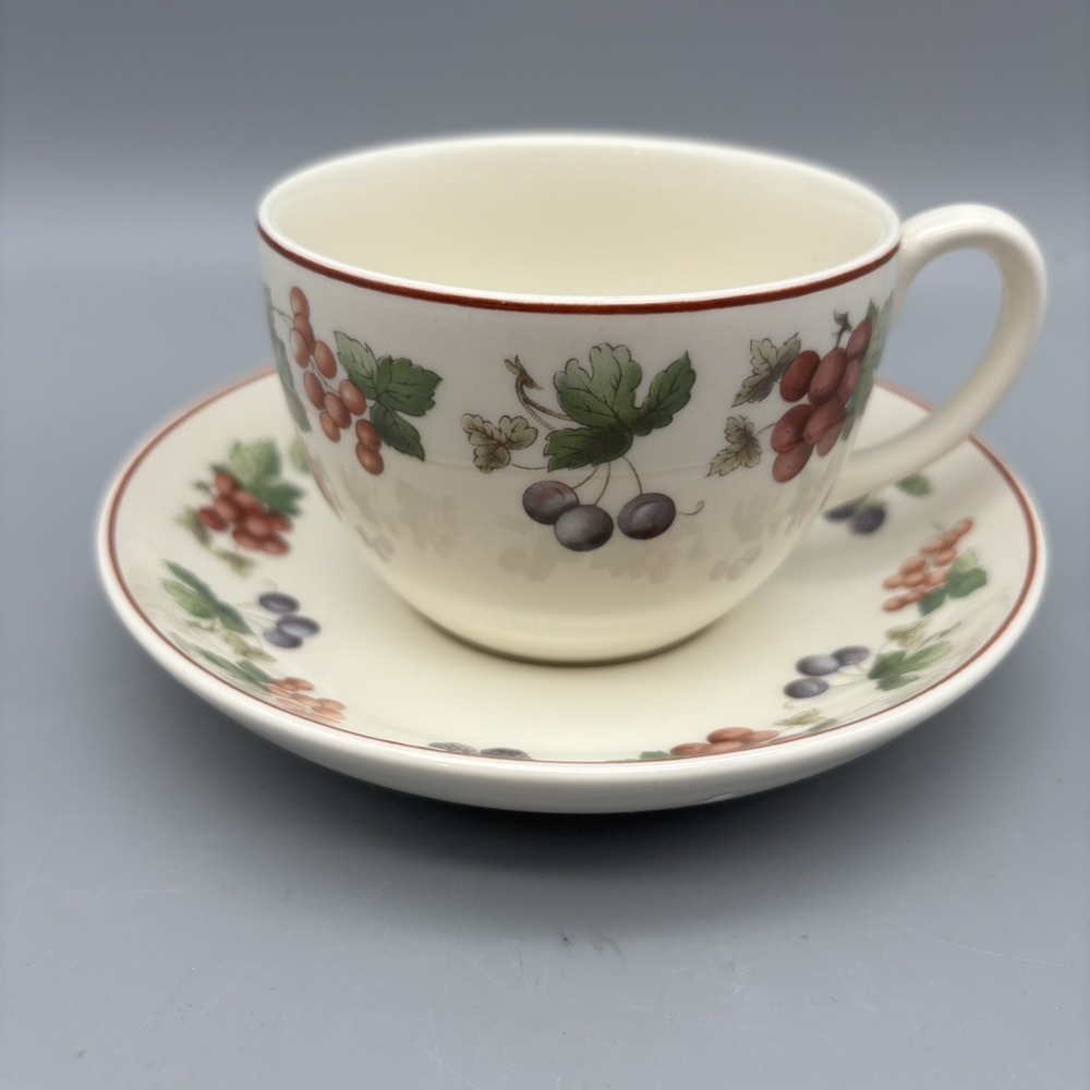 Vintage Wedgwood Queens Ware Provence Pattern Tea Cup & Saucer